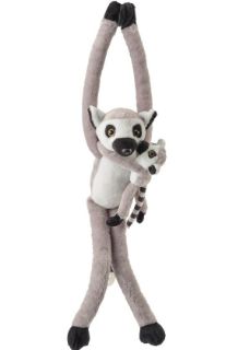 Obrázek z Lemur s mládětem dlouhé ruce plyš 40cm 